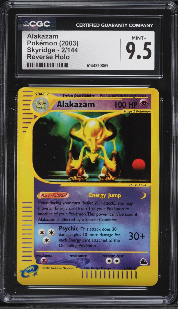 2003 Pokemon Skyridge Reverse Holo Alakazam #2 CGC 9.5 MINT+