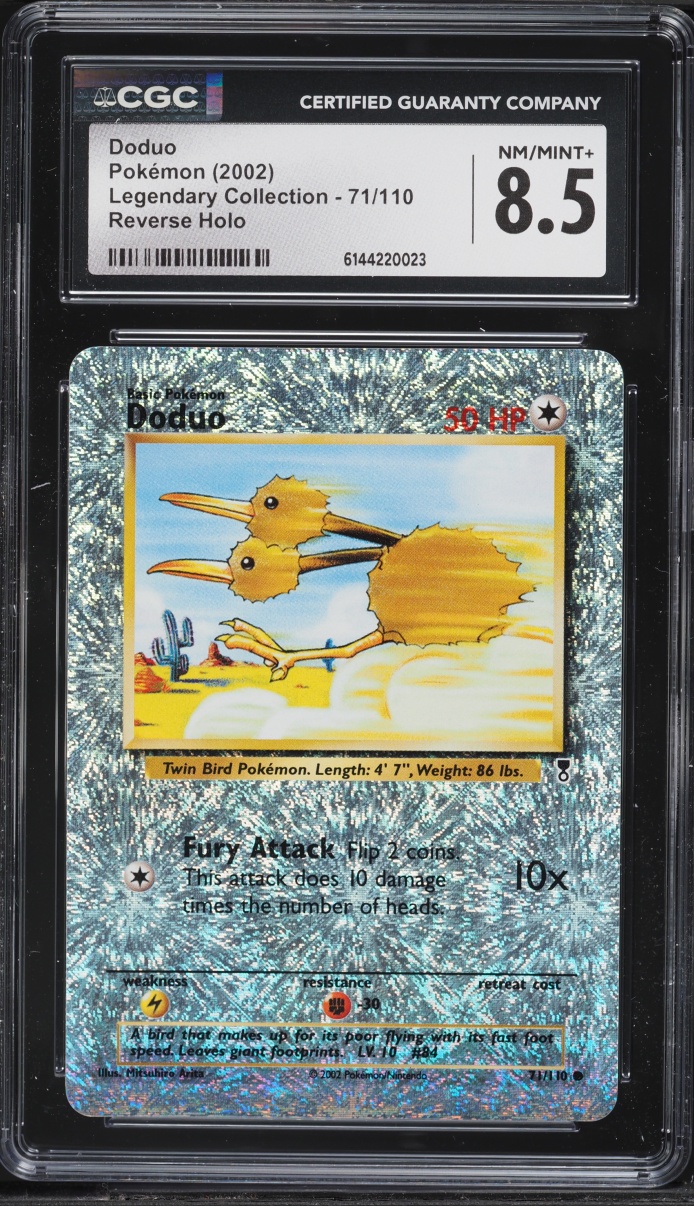 2002 Pokemon Legendary Collection Reverse Holo Doduo #71 CGC 8.5 NM-MT+