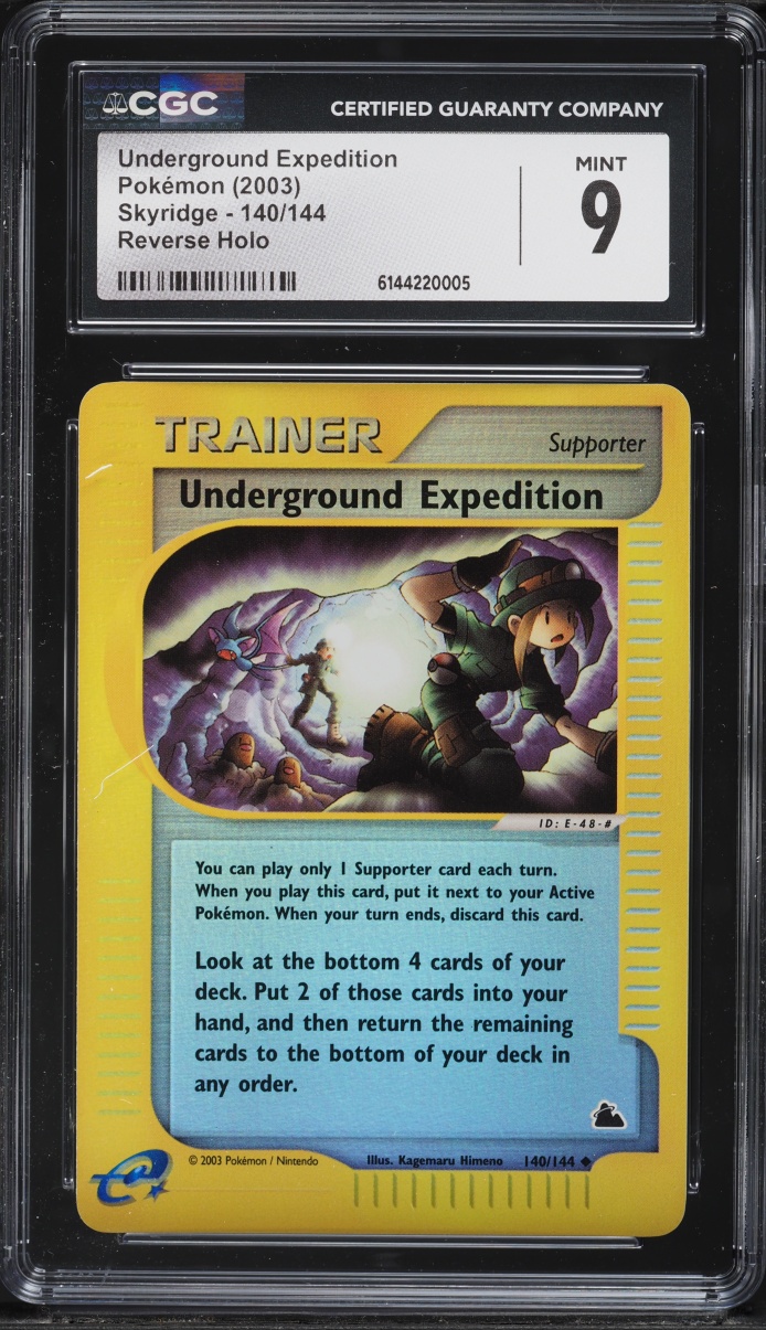 2003 Pokemon Skyridge Reverse Holo Underground Expedition #140 CGC 9 MINT