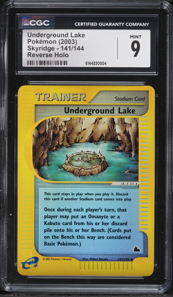 2003 Pokemon Skyridge Reverse Holo Underground Lake #141 CGC 9 MINT