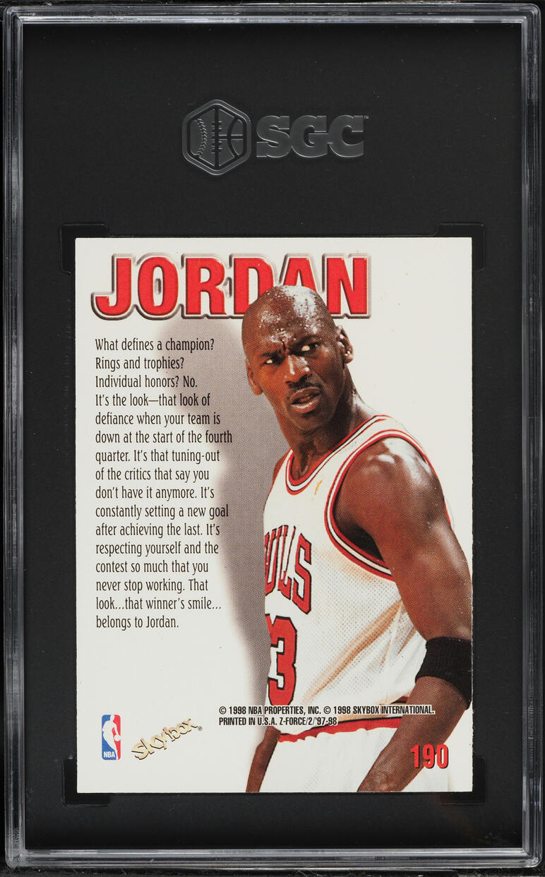 1997 Skybox Z-Force Zupermen Michael Jordan #190 SGC 5 EX