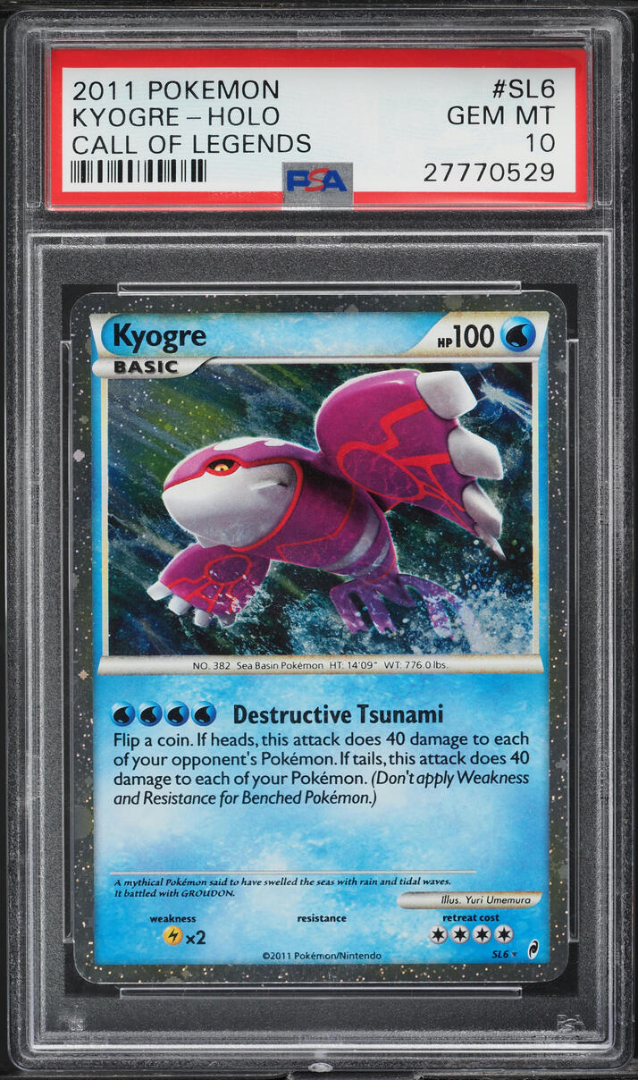 2011 Pokemon Call Of Legends Holo Kyogre #SL6 PSA 10 GEM MINT
