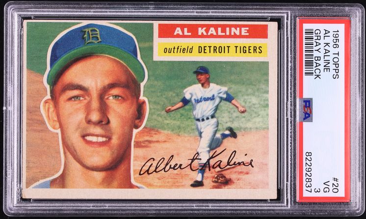 1956 Topps Al Kaline GRAY BACK #20 PSA 3 VG