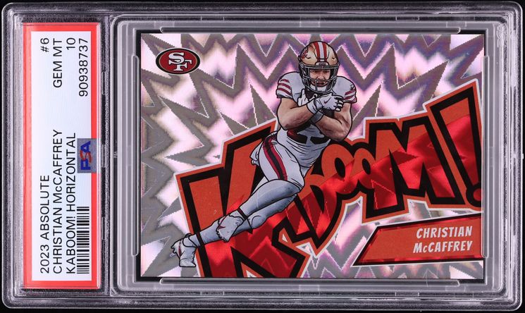 2023 Absolute Kaboom! Horizontal Christian McCaffrey #6 PSA 10 GEM MINT