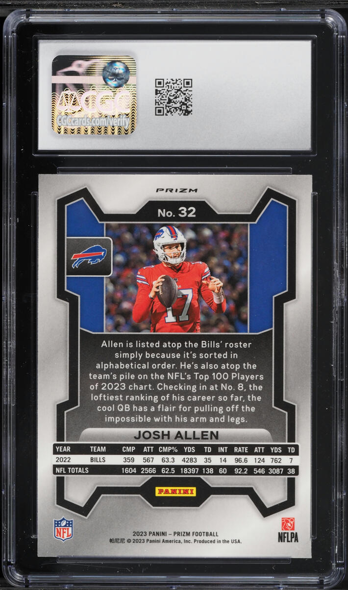 2023 Panini Prizm Red White & Blue Josh Allen #32 CGC 10 GEM MINT