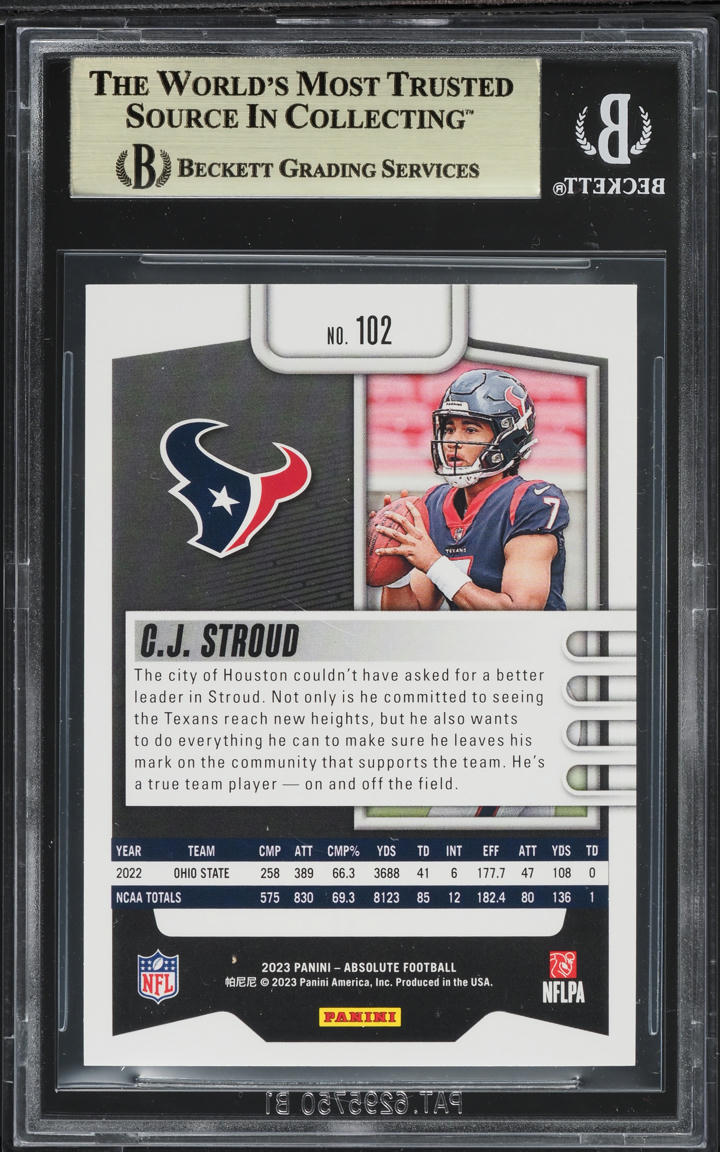2023 Absolute Retail C.J. Stroud ROOKIE #102 BGS 9.5 GEM MINT
