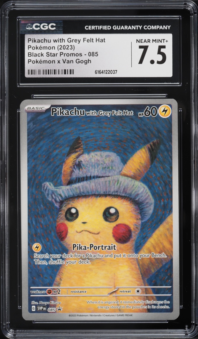 2023 Pokemon SV Promo Van Gogh Full Art Pikachu With Grey Felt Hat #85 CGC 7.5 NRMT+