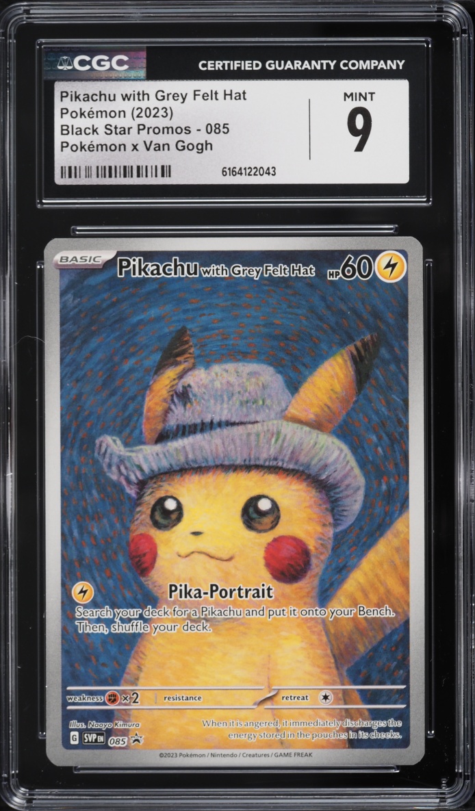 2023 Pokemon SV Promo Van Gogh Full Art Pikachu With Grey Felt Hat #85 CGC 9 MINT