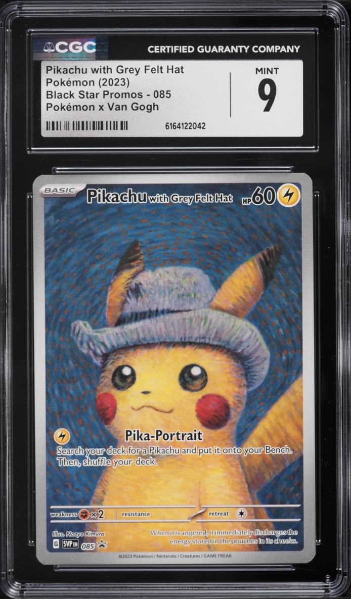 2023 Pokemon SV Promo Van Gogh Full Art Pikachu With Grey Felt Hat #85 CGC 9 MINT