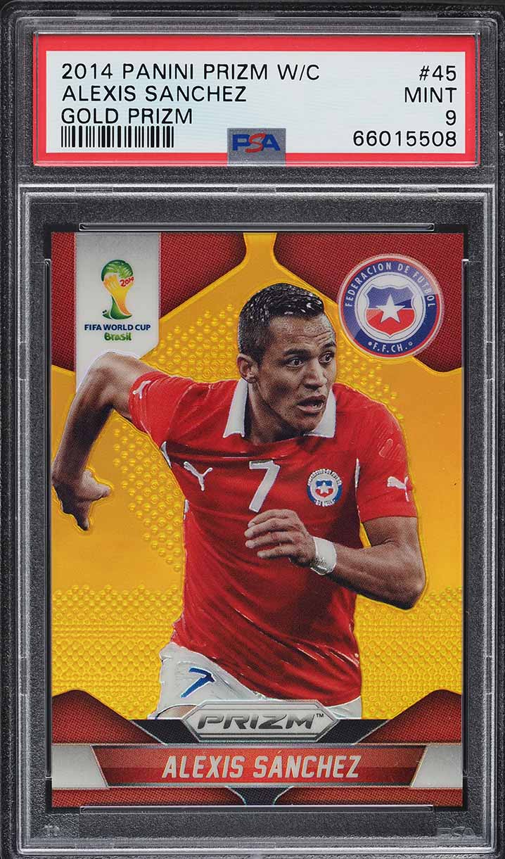 2014 Panini Prizm World Cup Gold Alexis Sanchez /10 #45 PSA 9 MINT