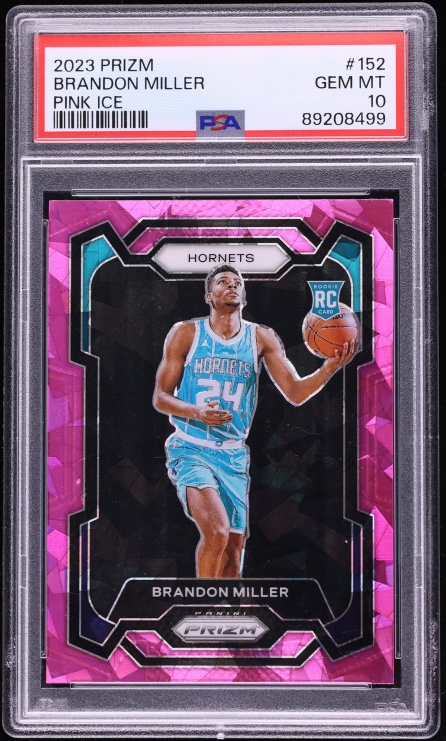 2023 Panini Prizm Pink Ice Brandon Miller ROOKIE #152 PSA 10 GEM MINT