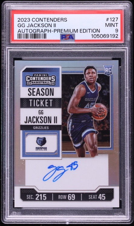 2023 Panini Contenders Premium Edition GG Jackson II ROOKIE AUTO #127 PSA 9 MINT