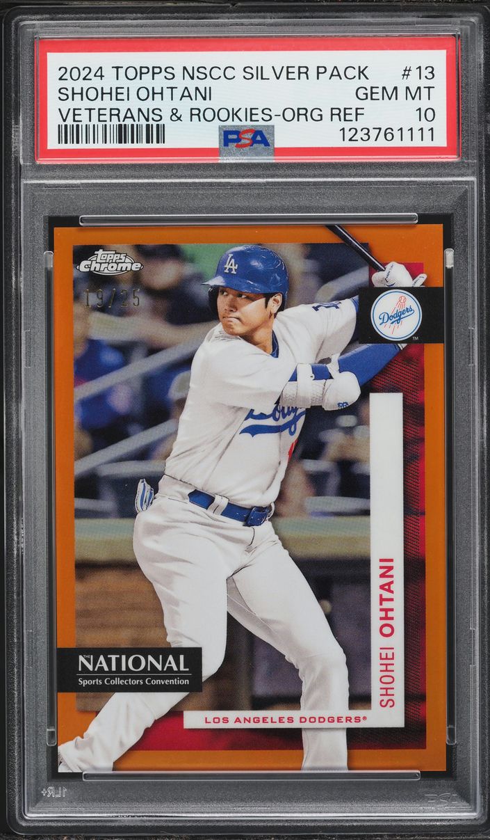 2024 Topps NSCC Silver Pack Veterans & Rookies Orange Shohei Ohtani /25 #13 PSA 10 GEM MINT