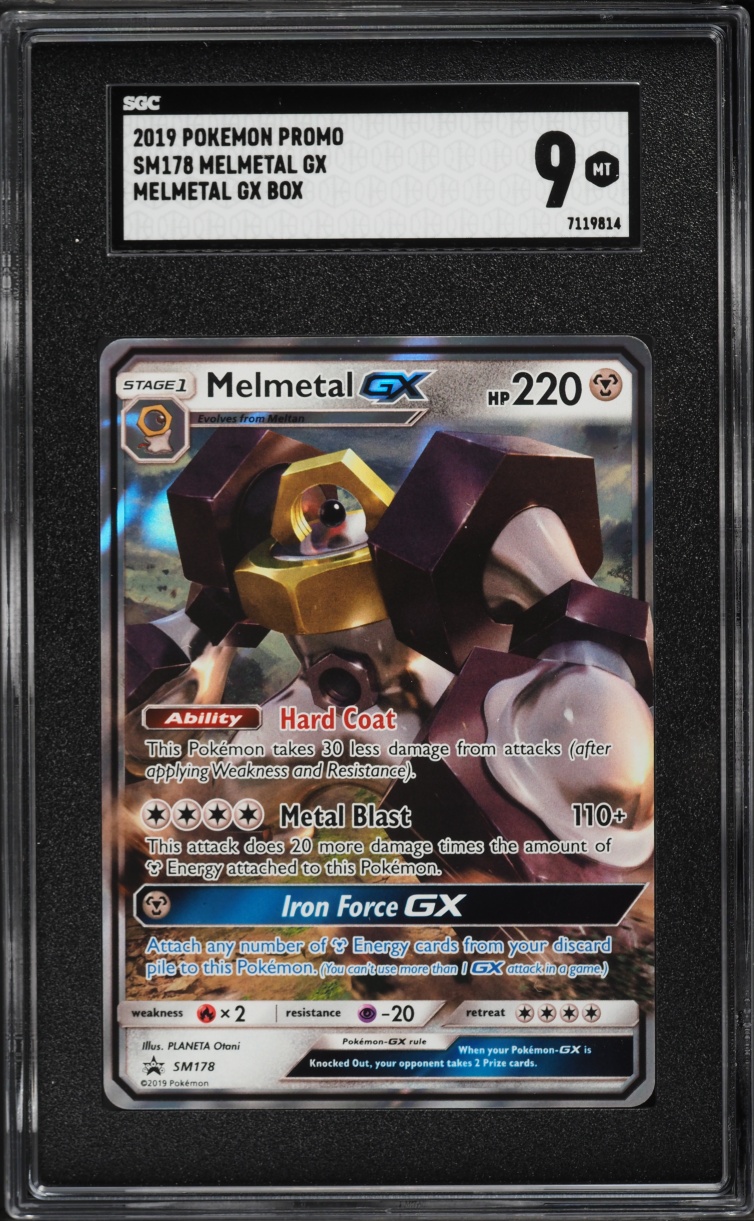 2019 Pokemon Sun & Moon Promo Melmetal GX Box Holo Melmetal GX #SM178 SGC 9 MINT