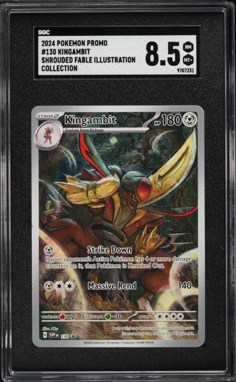 2024 Pokemon SV Promo Shrouded Fable Illustration Collection Full Art Kingambit #130 SGC 8.5