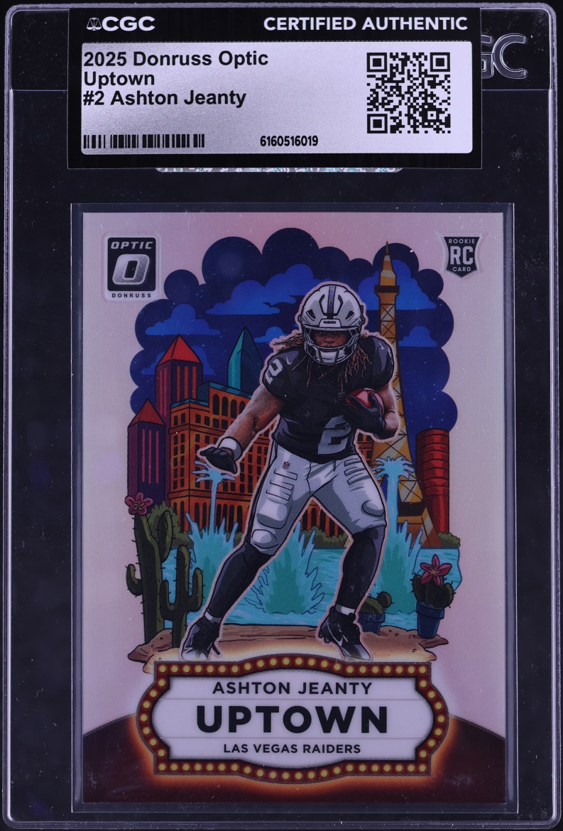 2025 Donruss Optic Uptown Ashton Jeanty ROOKIE #2 CGC AUTH