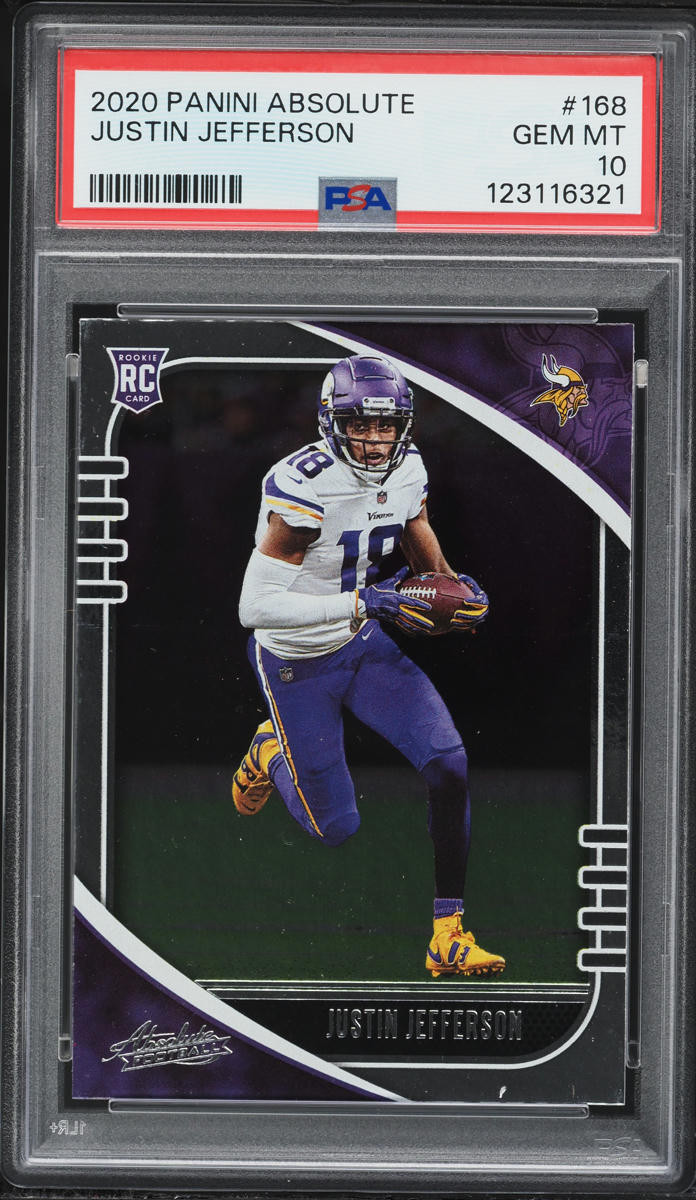 2020 Absolute Football Justin Jefferson ROOKIE #168 PSA 10 GEM MINT