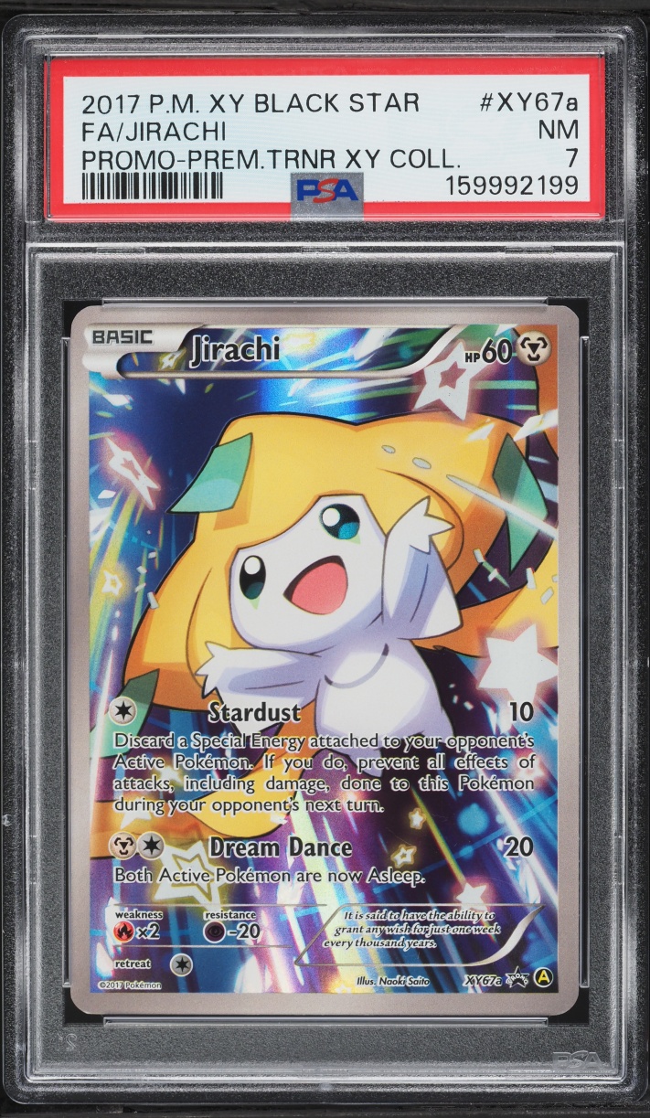2017 Pokemon XY Promo Premium Trainer Collection Full Art Jirachi #XY67a PSA 7 NRMT