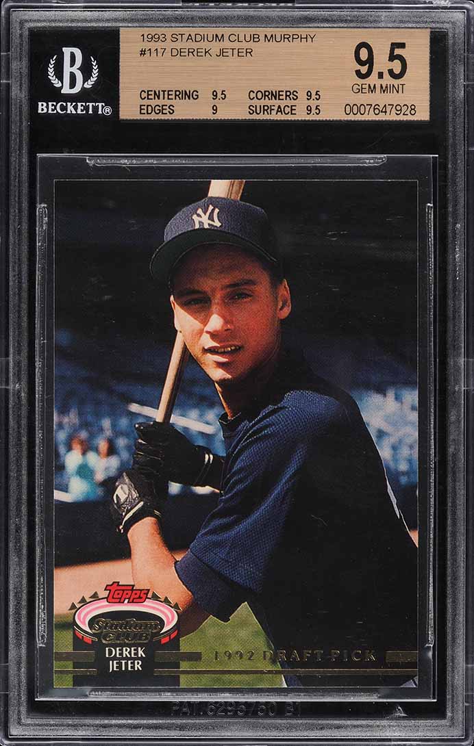1993 Stadium Club Murphy Derek Jeter ROOKIE #117 BGS 9.5 GEM