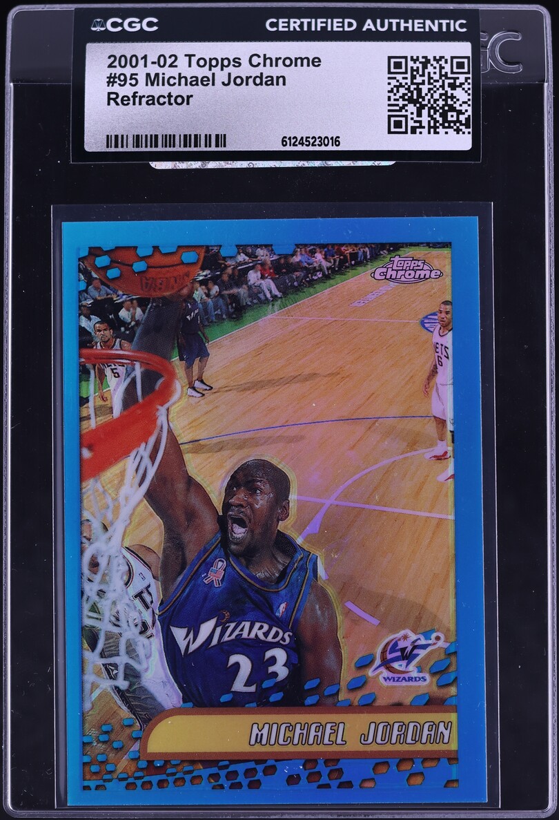2001 Topps Chrome Refractor Michael Jordan #95 CGC AUTH