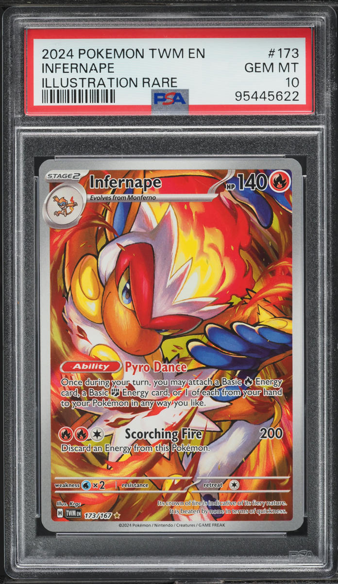 2024 Pokemon Scarlet & Violet Twilight Masquerade IR Infernape #173 PSA 10 GEM MINT