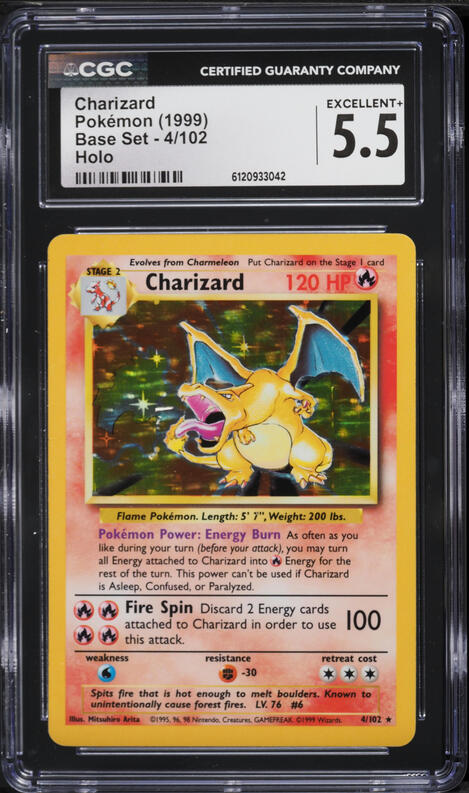 1997 Pokemon Japanese Topsun Green Back Charizard #6 BGS 9 MINT on