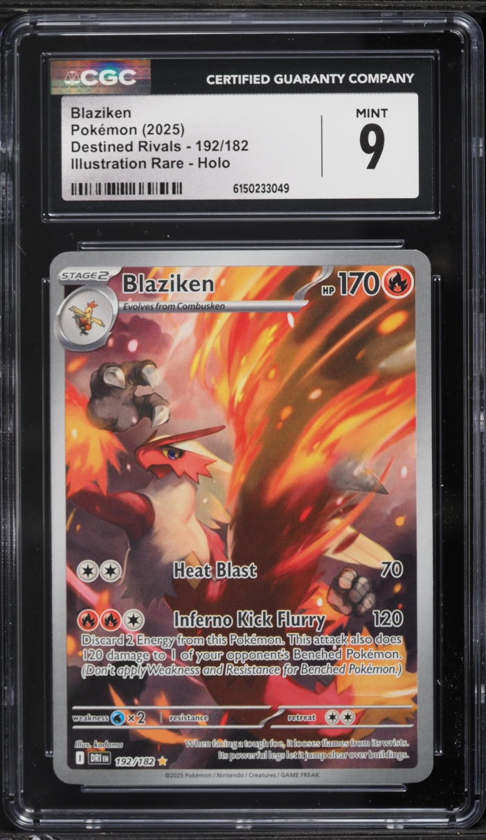 2025 Pokemon Scarlet & Violet Destined Rivals IR Blaziken #192 CGC 9 MINT