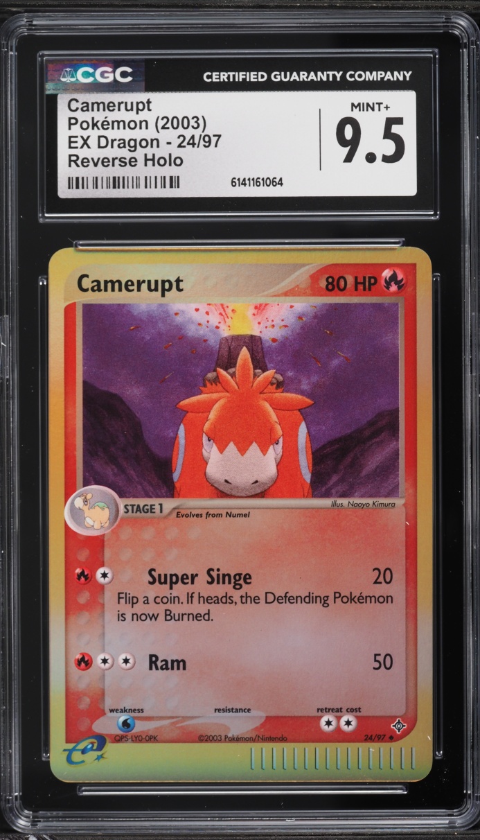 2003 Pokemon EX Dragon Reverse Holo Camerupt #24 CGC 9.5 MINT+