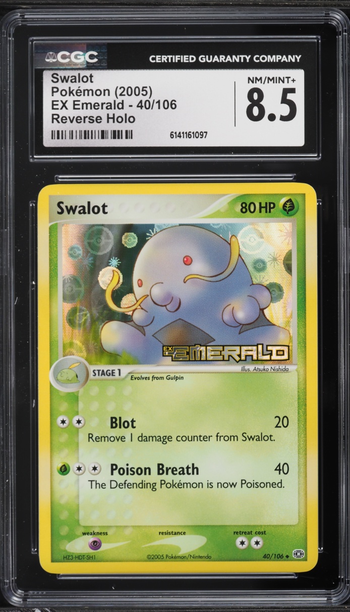 2005 Pokemon EX Emerald Reverse Holo Swalot #40 CGC 8.5 NM-MT+