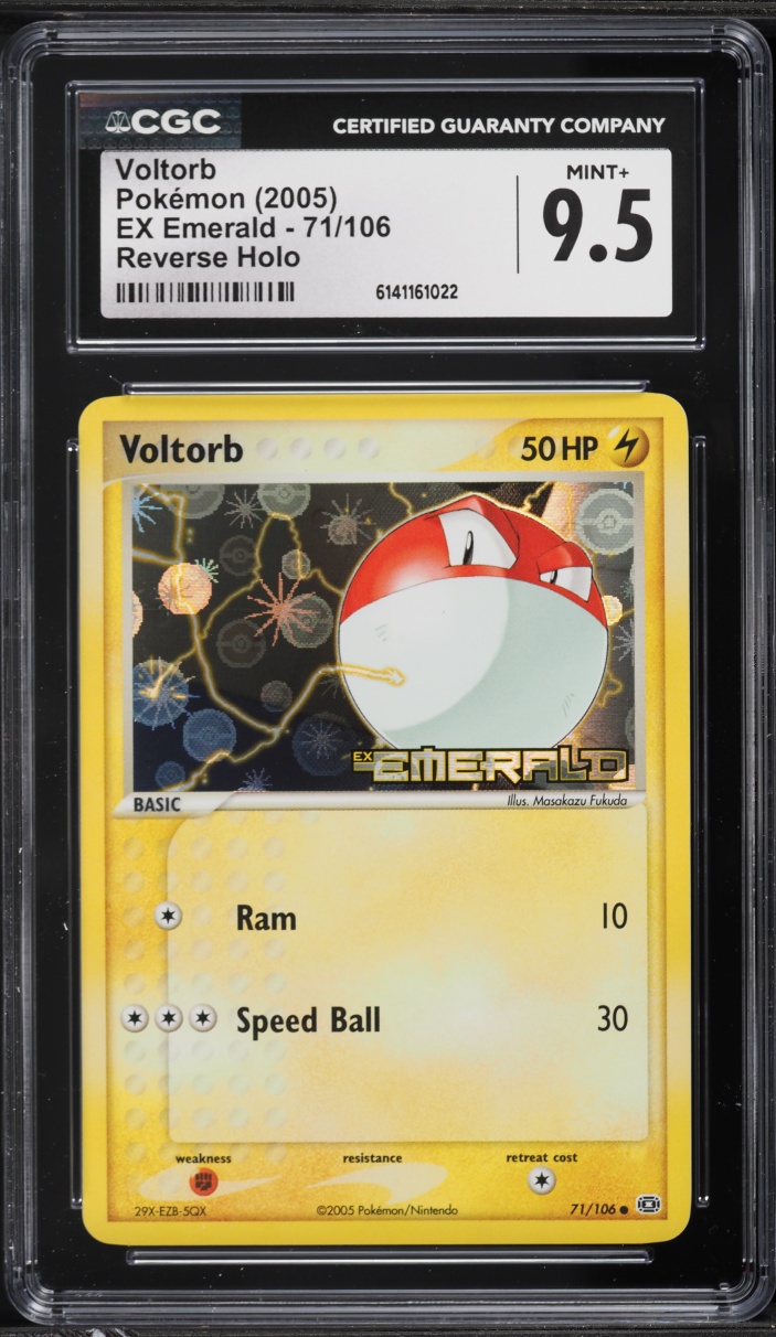 2005 Pokemon EX Emerald Reverse Holo Voltorb #71 CGC 9.5 MINT+