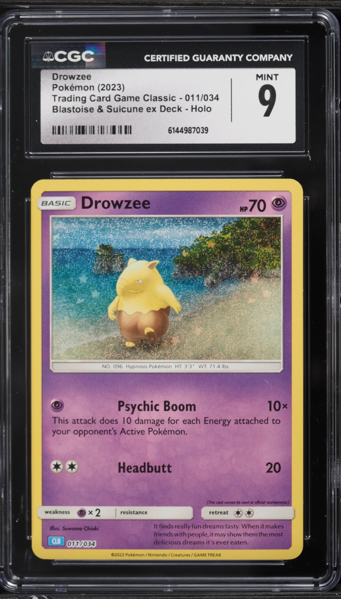 2023 Pokemon TCG Classic Collection Holo Drowzee #11 CGC 9 MINT
