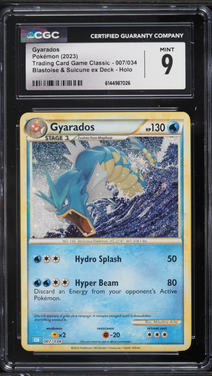 2023 Pokemon TCG Classic Collection Holo Gyarados #7 CGC 9 MINT