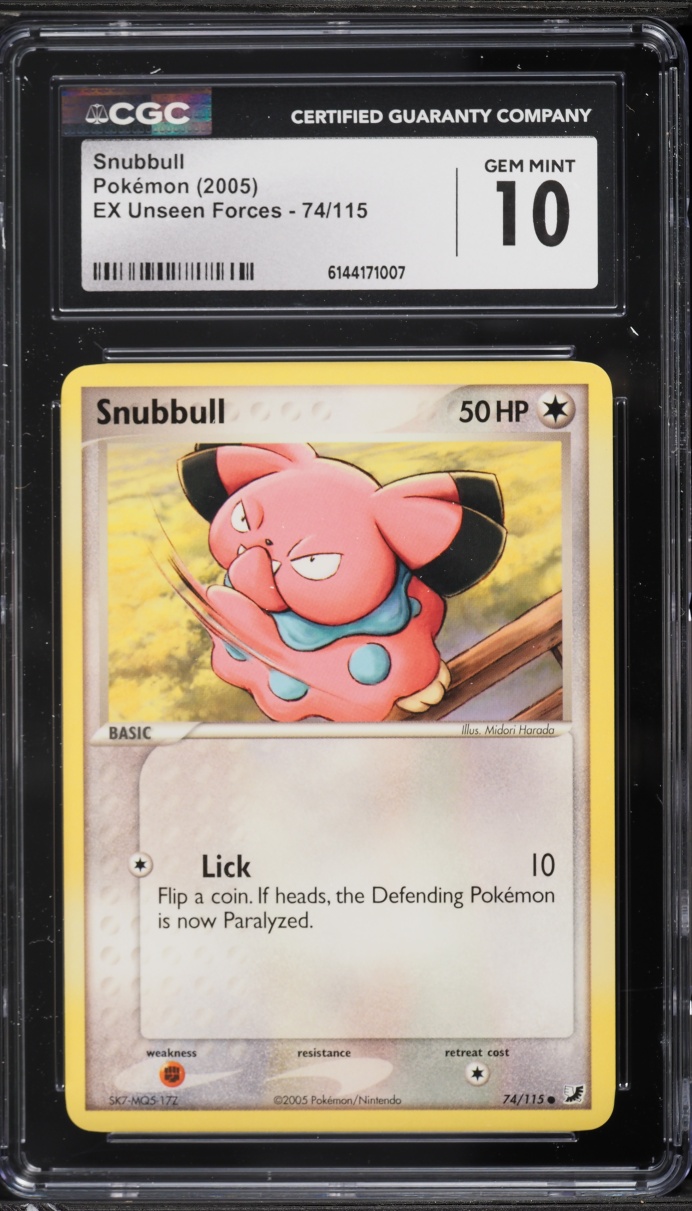2005 Pokemon EX Unseen Forces Snubbull #74 CGC 10 GEM MINT