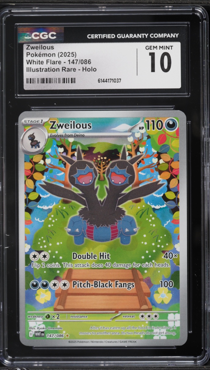 2025 Pokemon Scarlet & Violet White Flare IR Zweilous #147 CGC 10 GEM MINT