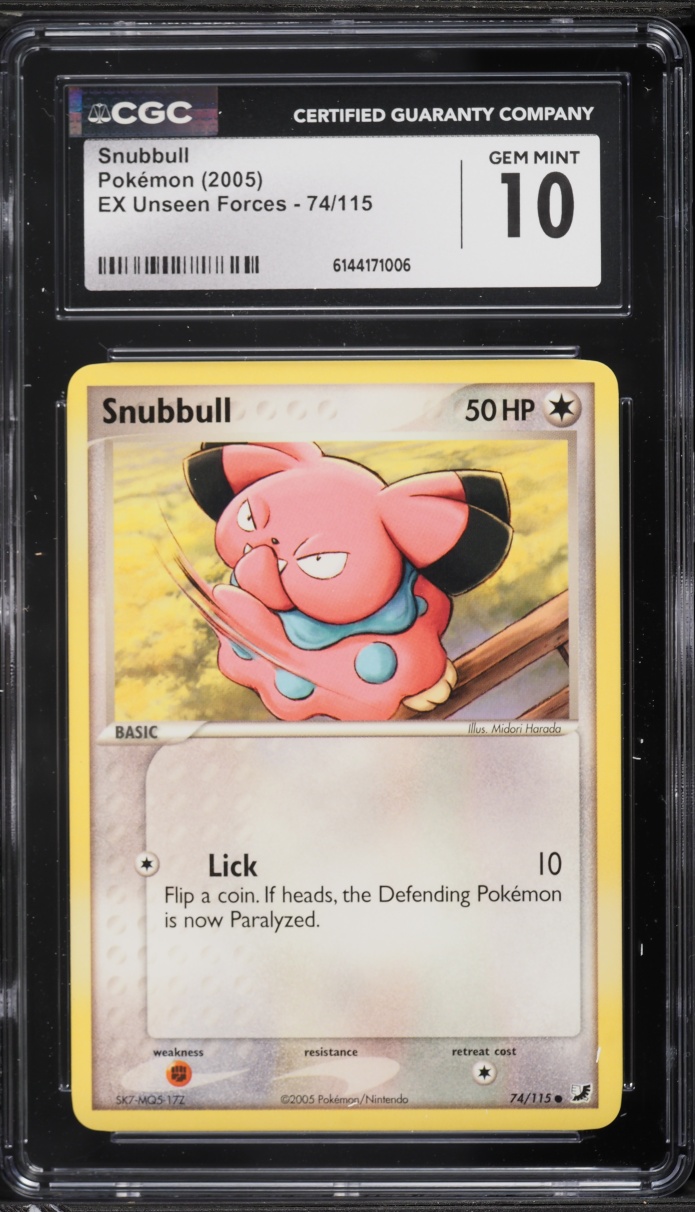 2005 Pokemon EX Unseen Forces Snubbull #74 CGC 10 GEM MINT