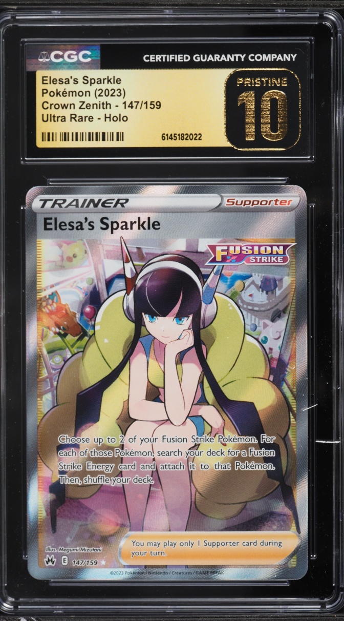 2023 Pokemon Sword & Shield Crown Zenith Full Art Elesa's Sparkle #147 CGC 10 PRISTINE