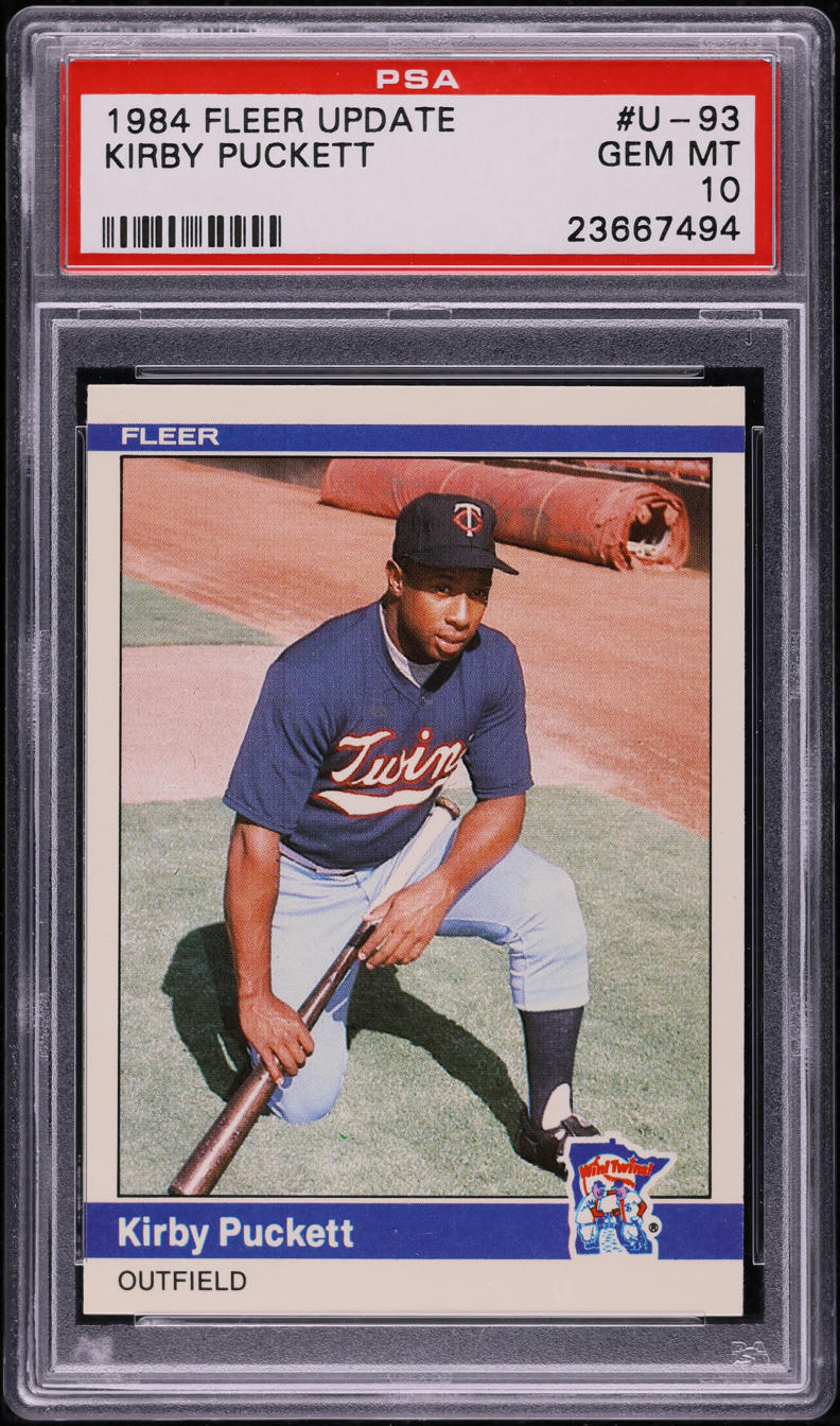1984 Fleer Update Kirby Puckett ROOKIE #U-93 PSA 10 GEM MINT