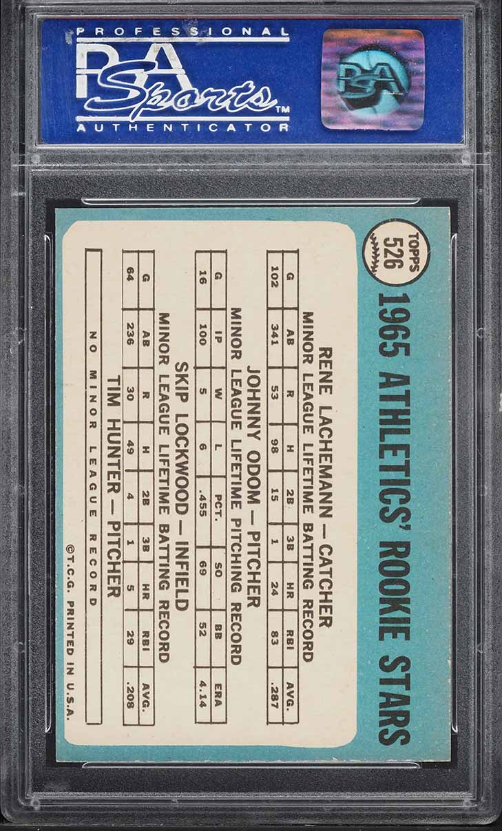 1965 Topps Catfish Hunter SP ROOKIE #526 PSA 8 NM-MT