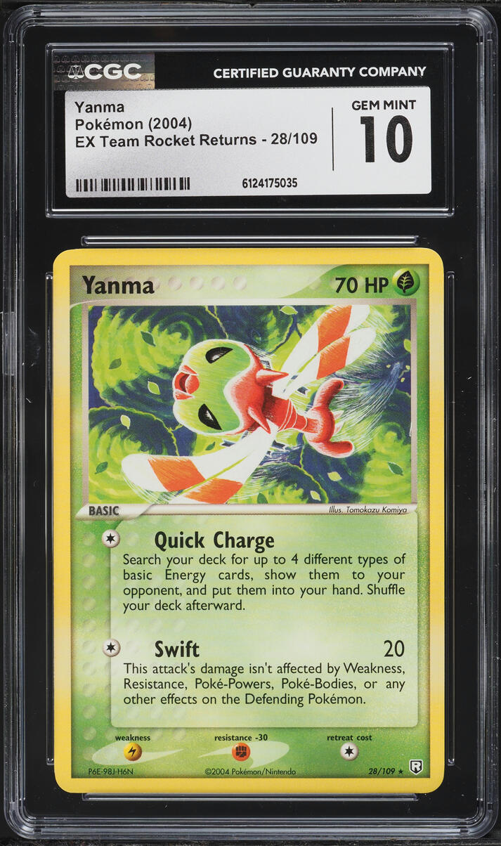 2004 Pokemon EX Team Rocket Returns Yanma #28 CGC 10 GEM MINT