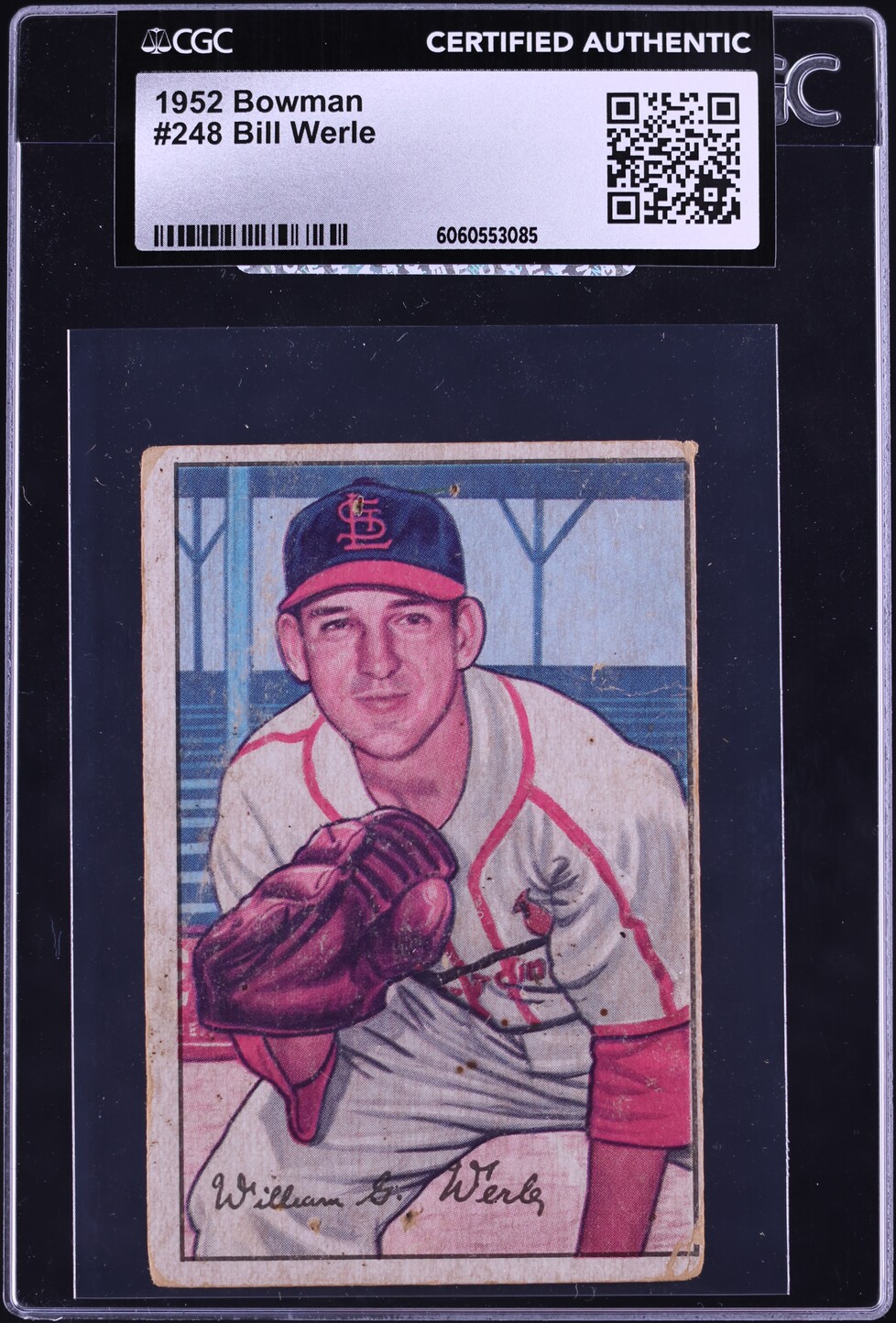 1952 Bowman Bill Werle #248 CGC AUTH