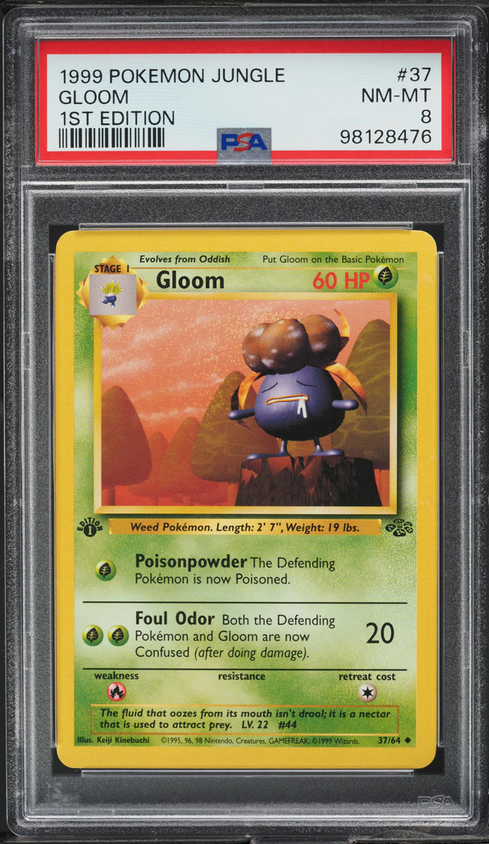 1999 Pokemon Jungle 1st Edition Gloom #37 PSA 8 NM-MT