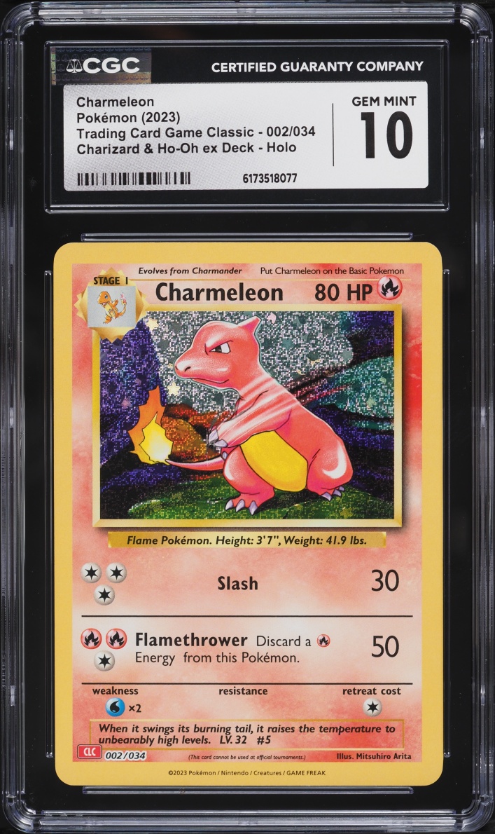 2023 Pokemon TCG Classic Charizard & Ho-Oh Ex Deck Holo Charmeleon #2 CGC 10 GEM MINT