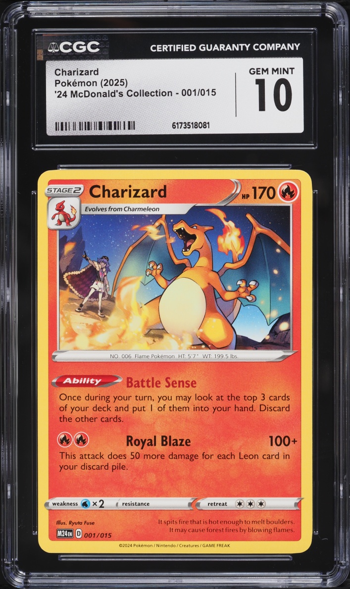 2025 Pokemon '24 McDonald's Collection Charizard #1 CGC 10 GEM MINT