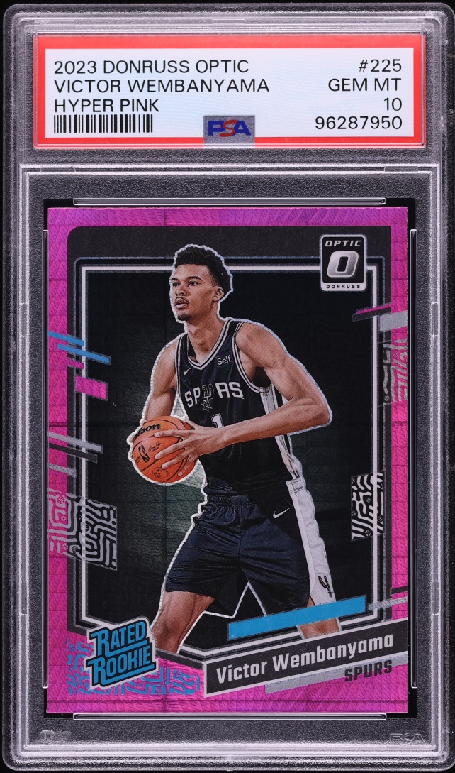 2023 Donruss Optic Hyper Pink Victor Wembanyama ROOKIE #225 PSA 10 GEM MINT