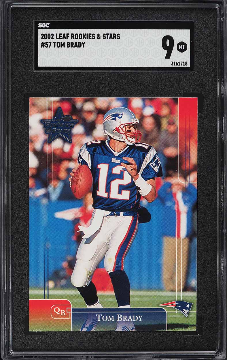 2002 Leaf Rookies & Stars Tom Brady #57 SGC 9 MINT