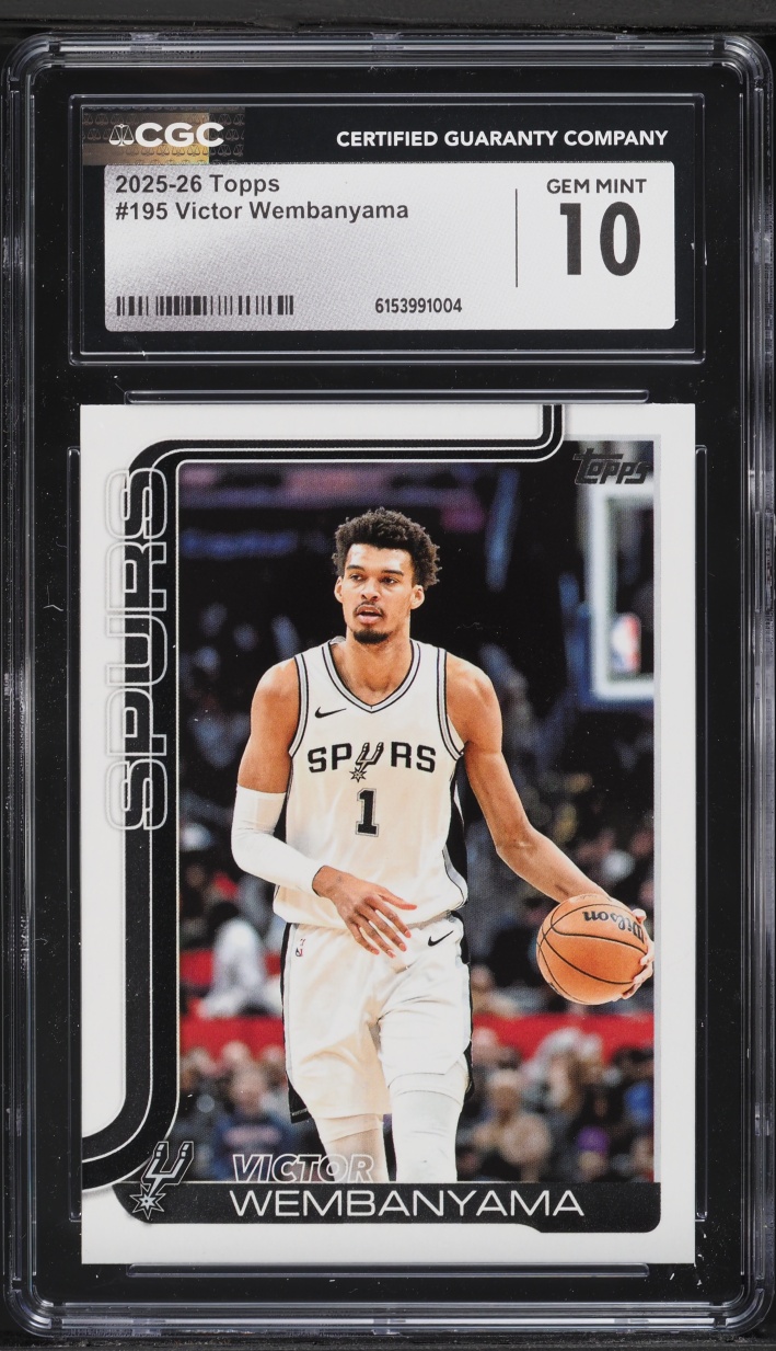 2025 Topps Basketball Victor Wembanyama #195 CGC 10 GEM MINT