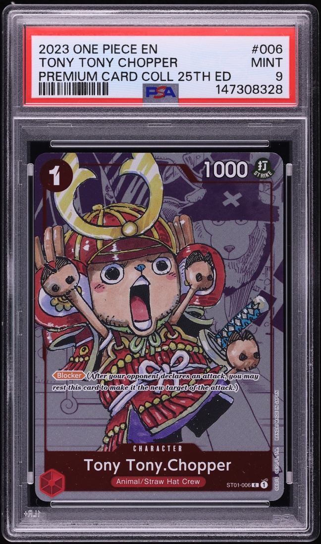 2023 #St01-006 One Piece Premium 25th Anniversary Manga Art Tony Tony Chopper Mint PSA 9