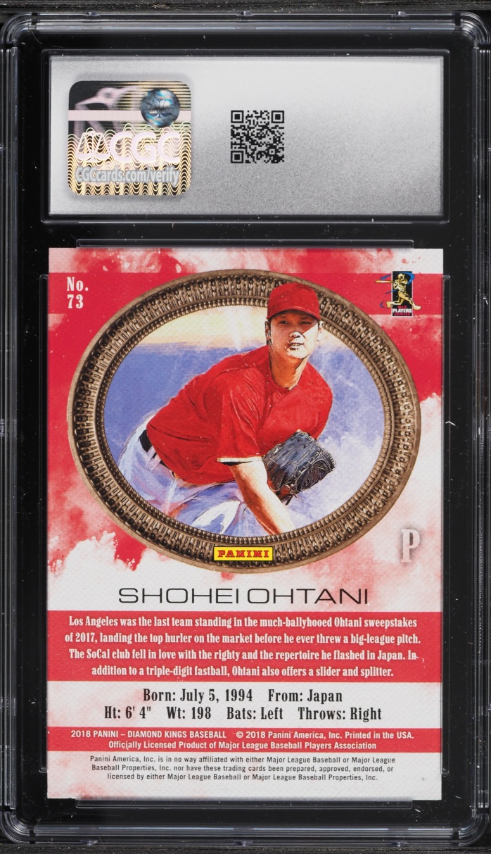 2018 Panini Diamond Kings Shohei Ohtani ROOKIE #73 CGC 10 GEM MINT