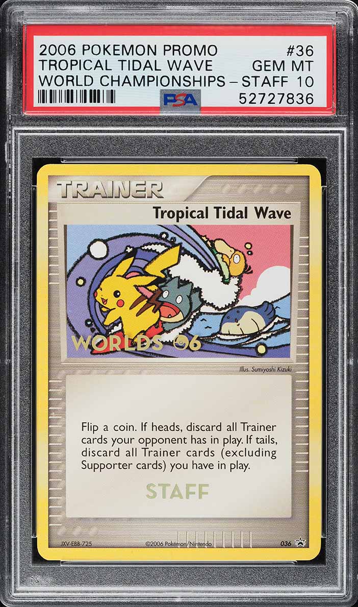 2006 Pokemon World Championships Promo Staff Tropical Tidal Wave #36 PSA 10 GEM