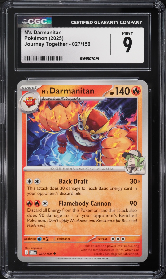 2025 Pokemon Scarlet & Violet Journey Together N's Darmanitan #027 CGC 9 MINT